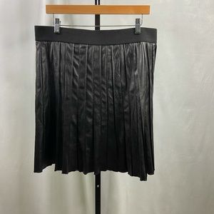 Alfani faux leather pleated skirt, fully lined elastic banded at the waist